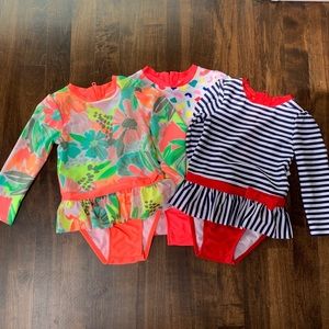 Cat & Jack long sleeve rash guard bathing suit
